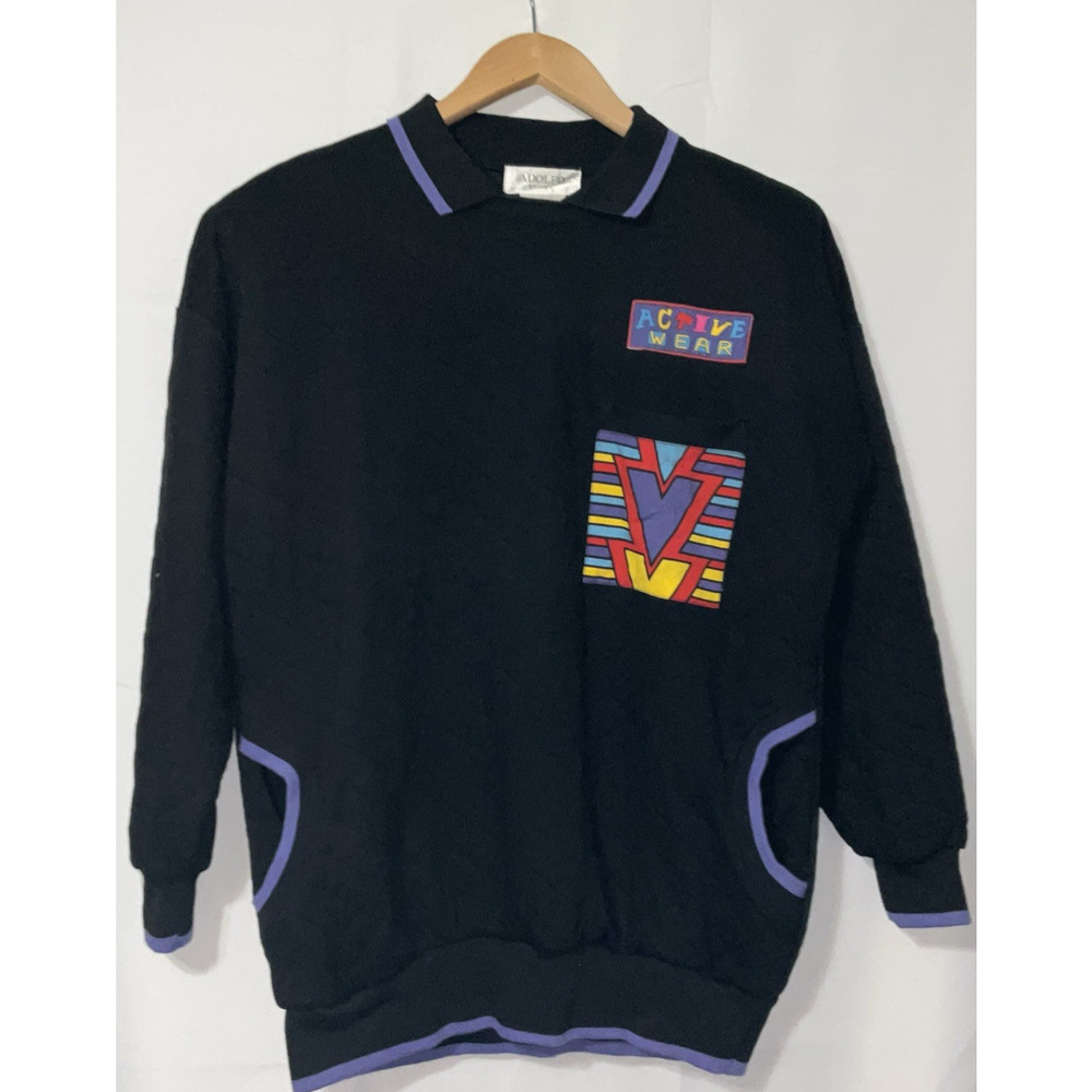 Vintage Adolfo sport Sz M Adolfo club sweatshirt Women Active Wear